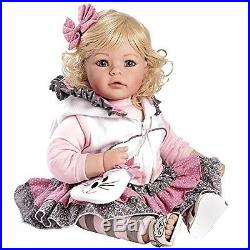 Reborn Baby Doll Toddler Lifelike Vinyl Girl Play Realistic Blonde Cat Clothing