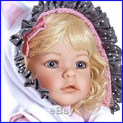 Reborn Baby Doll Toddler Lifelike Vinyl Girl Play Realistic Blonde Cat Clothing