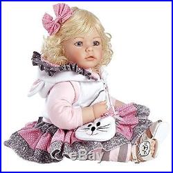 Reborn Baby Doll Toddler Lifelike Vinyl Girl Play Realistic Blonde Cat Clothing