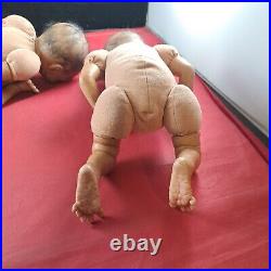 Reborn Baby Doll Twins Cloth Body 14 Preemies AA African American Biracial 572