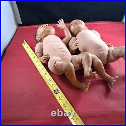 Reborn Baby Doll Twins Cloth Body 14 Preemies AA African American Biracial 572