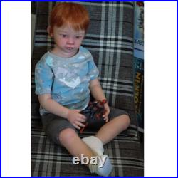 Reborn Baby Dolls 30in Realistic Handmade Short Orange Red Hair Toddler Girl Boy