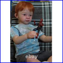 Reborn Baby Dolls 30in Realistic Handmade Short Orange Red Hair Toddler Girl Boy