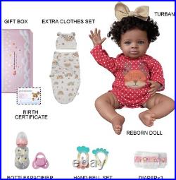 Reborn Baby Dolls Black 20 Inches African American Realistic Baby Doll Girl, S Reborn Baby Dolls Black 20 Inches African American Realistic Baby Doll Girl, S