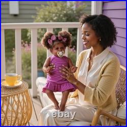 Reborn Baby Dolls Black 22 Inch Lifelike Soft Body Realistic-Newborn Baby Dol