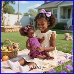 Reborn Baby Dolls Black 22 Inch Lifelike Soft Body Realistic-Newborn Baby Dol