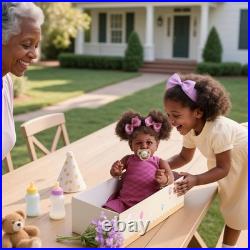 Reborn Baby Dolls Black 22 Inch Lifelike Soft Body Realistic-Newborn Baby Dol