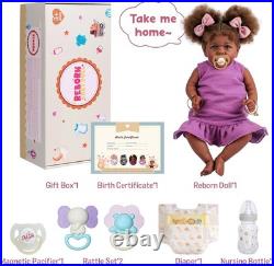 Reborn Baby Dolls Black 22 Inch Lifelike Soft Body Realistic-Newborn Baby Dol