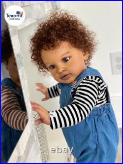 Reborn Baby Dolls Black Toddler Boy 26 Inch Big Size Lifelike African American B