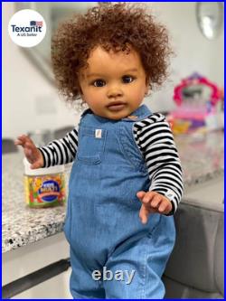 Reborn Baby Dolls Black Toddler Boy 26 Inch Big Size Lifelike African American B