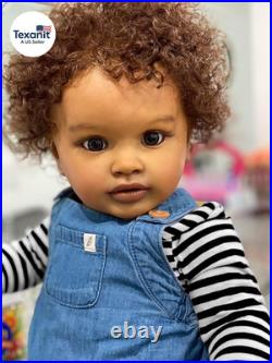 Reborn Baby Dolls Black Toddler Boy 26 Inch Big Size Lifelike African American B