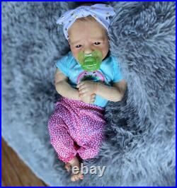 Reborn Baby Dolls Blake! Real, Baby Girl, Magnetic Pacifier, COA, & Accessories