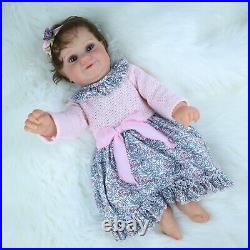 Reborn Baby Dolls Girl, 18 Realistic Newborn Baby Dolls with Soft Vinyl Sili