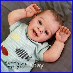 Reborn Baby Dolls Lifelike Newborn Vinyl Silicone Realistic Doll Smile Boy Gifts