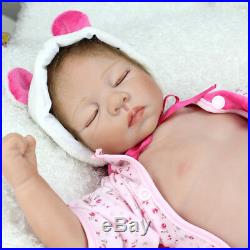 Reborn Baby Dolls +Mohair Real Life Vinyl Silicone Belly Baby Doll Birthday Gift