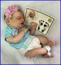 Reborn Baby Dolls Ruby! Real, Baby Girl, Magnetic Pacifier, COA, & Accessories