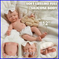 Reborn Baby Dolls Silicone Full Body 12 Inch Waterproof Realistic Newborn Baby