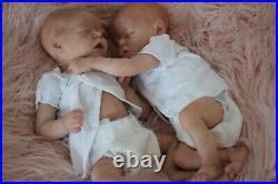 Reborn Baby Dolls Silicone Full Body 18 Inch Twins Newborn Baby Girls Alive D