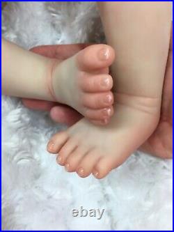 Reborn Baby Girl Art Doll Made From Amber Sculpt Heavy Authentic Reborn Uk