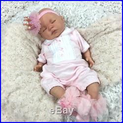 Reborn Baby Girl Doll Molly Spanish Romper Crown Headband Butterfly Babies