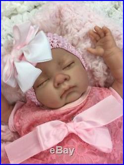 Reborn Baby Girl Doll Pink Spanish Lace Pink Dress & Dummy S