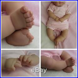 Reborn Baby Girl Doll, Sleeping little newborn girl Flora BabyDollArtUK