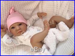 Reborn Baby Girl Doll Wide Awake Libby Realistic Hand Painted 22 Newborn