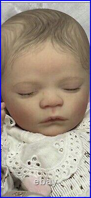Reborn Baby Girl Realborn Christopher Asleep Bountiful Baby COA 19 Inches
