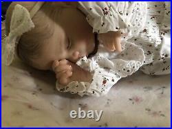 Reborn Baby Girl Realborn Christopher Asleep Bountiful Baby COA 19 Inches