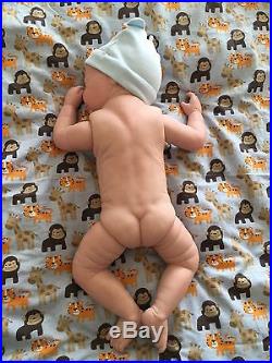 Reborn Baby Harper Doll Full Vinyl Torso Anatomically Correct Boy Bald Completed
