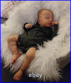 Reborn Baby Newborn Sleeping Boy Silicone Vinyl Realistic Handmade Doll Gift Toy