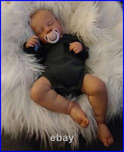 Reborn Baby Newborn Sleeping Boy Silicone Vinyl Realistic Handmade Doll Gift Toy