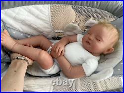 Reborn Baby Toddler Doll Waki Puppen 7lb 23in Rooted Hair HTF OOAK Sweet