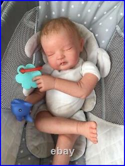 Reborn Baby Toddler Doll Waki Puppen 7lb 23in Rooted Hair HTF OOAK Sweet