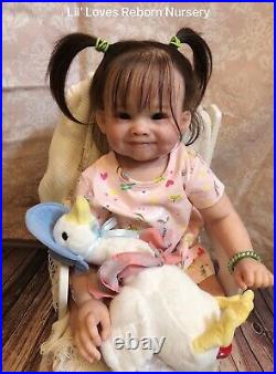 Reborn Baby Toddler Girl RAYA by PING LAU Beautiful NEW SCULPT WithCOA