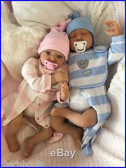 Reborn Baby Twins My Fake Babies Realistic 22 Big Newborn 2 Dolls Benji & Emma