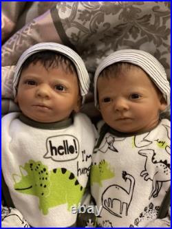 Reborn Baby Twins Realistic Vinyl Dolls