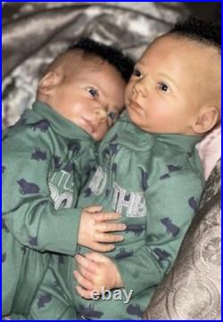 Reborn Baby Twins Realistic Vinyl Dolls