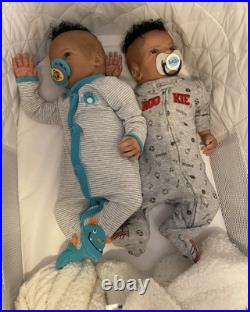Reborn Baby Twins Realistic Vinyl Dolls