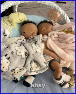 Reborn Baby Twins Realistic Vinyl Dolls