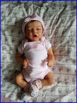 Reborn Baby doll twin A with pierced ears