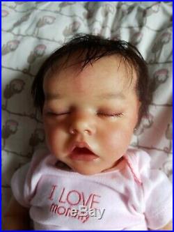 Reborn Baby doll twin A with pierced ears
