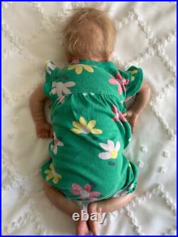 Reborn Cayle Doll by Olga Auer, Newborn Asleep doll, rooted hair, authentic COA