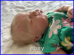 Reborn Cayle Doll by Olga Auer, Newborn Asleep doll, rooted hair, authentic COA