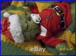 Reborn Christmas Green Yeti Monster Hybrid Grinch Artist Baby Doll Fantasy
