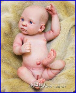 Reborn Doll Full Body Vinyl Premature Baby Newborn Alexia With Open eyes