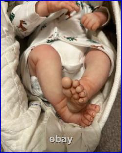 Reborn Doll, June Asleep, Bountiful baby, Realborn, 19inches