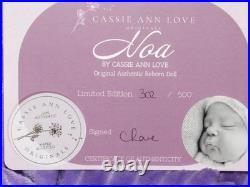 Reborn Doll Noa by Cassie Brace Love, 20 5 Lbs. COA