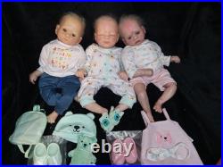 Reborn Doll Preemie Triplets By Stephanie Sullivan With Coa