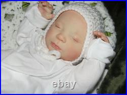 Reborn Doll Realborn Newborn Sage Asleep 3lbs 13oz 19 With COA Reborn Doll Realborn Newborn Sage Asleep 3lbs 13oz 19 With COA